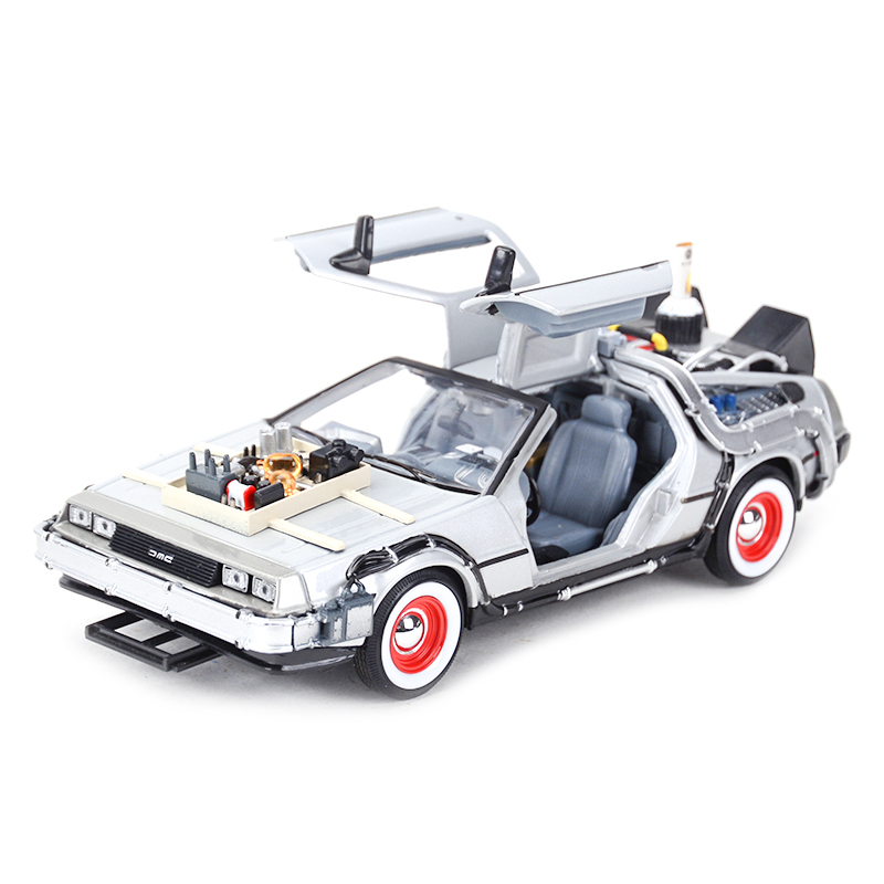 

Welly 1:24 DMC-12 DeLorean Time Machine Back to the Future Car Static Die Cast Vehicles Collectible Model Car Toys 210128
