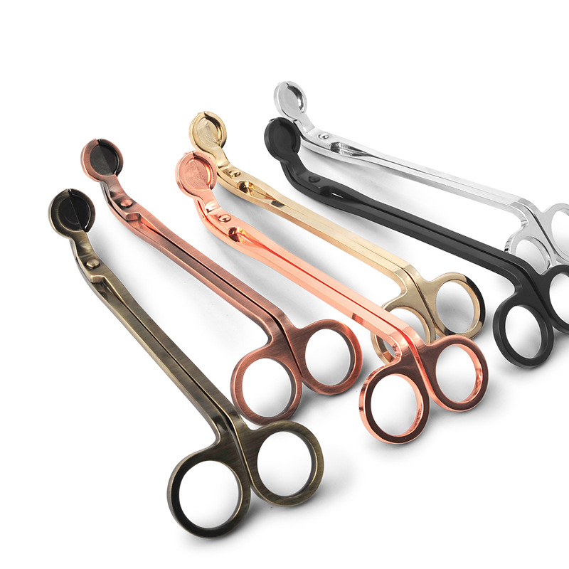 

Stainless steel bakeware snuff bottle, candle wick trimmer, rose gold -shaped scissors cutter oil lamp trim-type