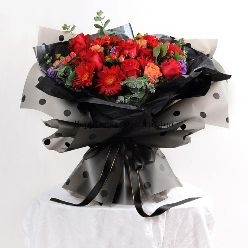 

New Korean Style Bubble Birthday Party Flower Gift Packaging Paper Waterproof Plastic Bouquet Wrapping Material 20 Sheets/Pack