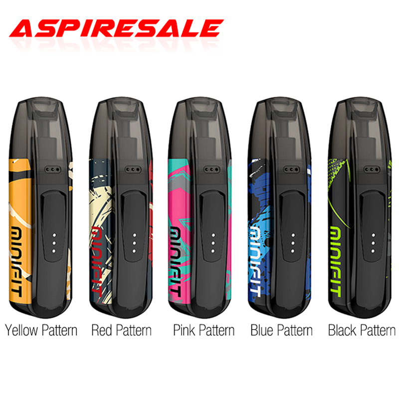 

Authentic Justfog Minifit Pod Kit New Colors with 370mAh Battery 1.5ml Empty Justfog Minifit Cartridge Pods, Black pattern