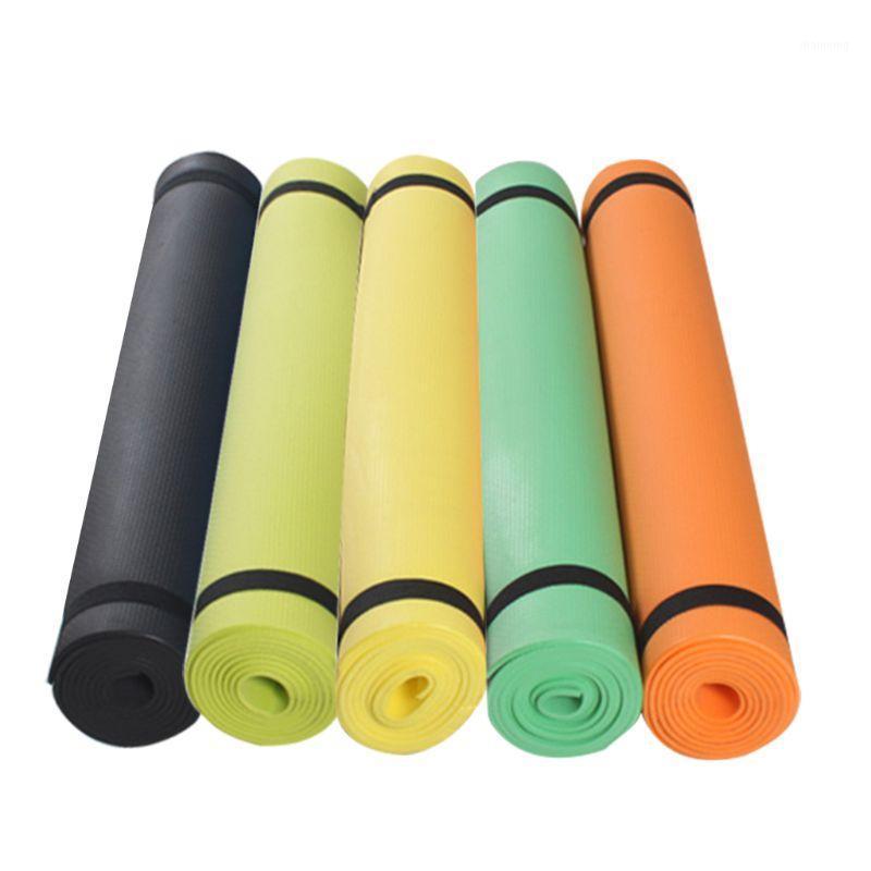 

4mm Thick High Density All Purpose Non-Slip EVA Yoga Exercise Mat 68x24 inch Pilates Exercise Body Building Supplies1, Red