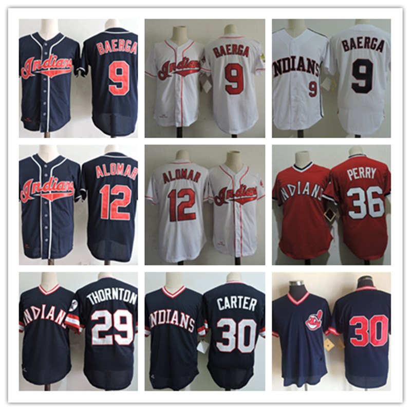 

Mens 1977 ANDRE THORNTON Jersey Stitched 2000 ROBERTO ALOMAR Jersey #30 JOE CARTER #36 Gaylord Perry Jerseys S-3XL, 12 roberto alomar