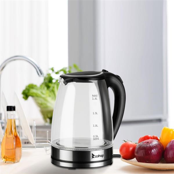 

2200W 1.8L Electric Glass Kettle UK Plug Stainless Steel Electric Glass Kettle Water Kettle Kitchen Tool Ship from UK