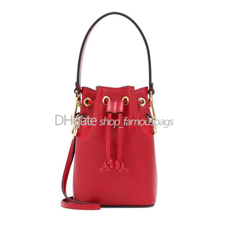 

Ladies bags mini bucket drawstring F letters embossing leather bucket bag shoulder bags bolso mujer Cross Body Shoulder Bag high quality bag, Box
