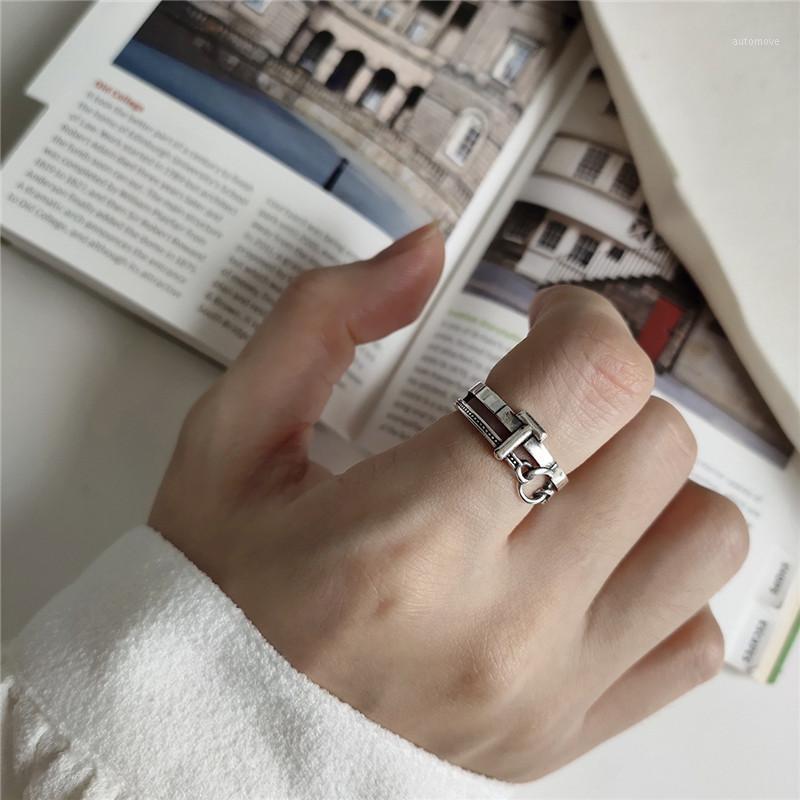 

RUIYI Real 925 Sterling Silver European And Amerian Style Fashion Punk Rings Women Cool Vintage T Shape Super Mini Niche Rings1