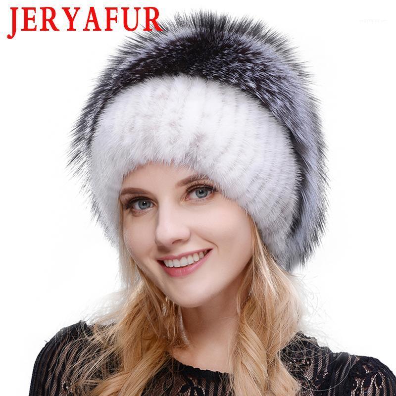 

JERYAFUR Russian knit cap new listing mink and hat real fur hat cap 61, Colour5