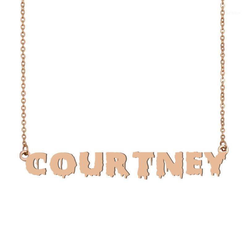 

Courtney Name Necklace , Cool Bloody Art Name Necklace for Halloween and Santa's Day Jewelry Gift for Kids Boys Girls1