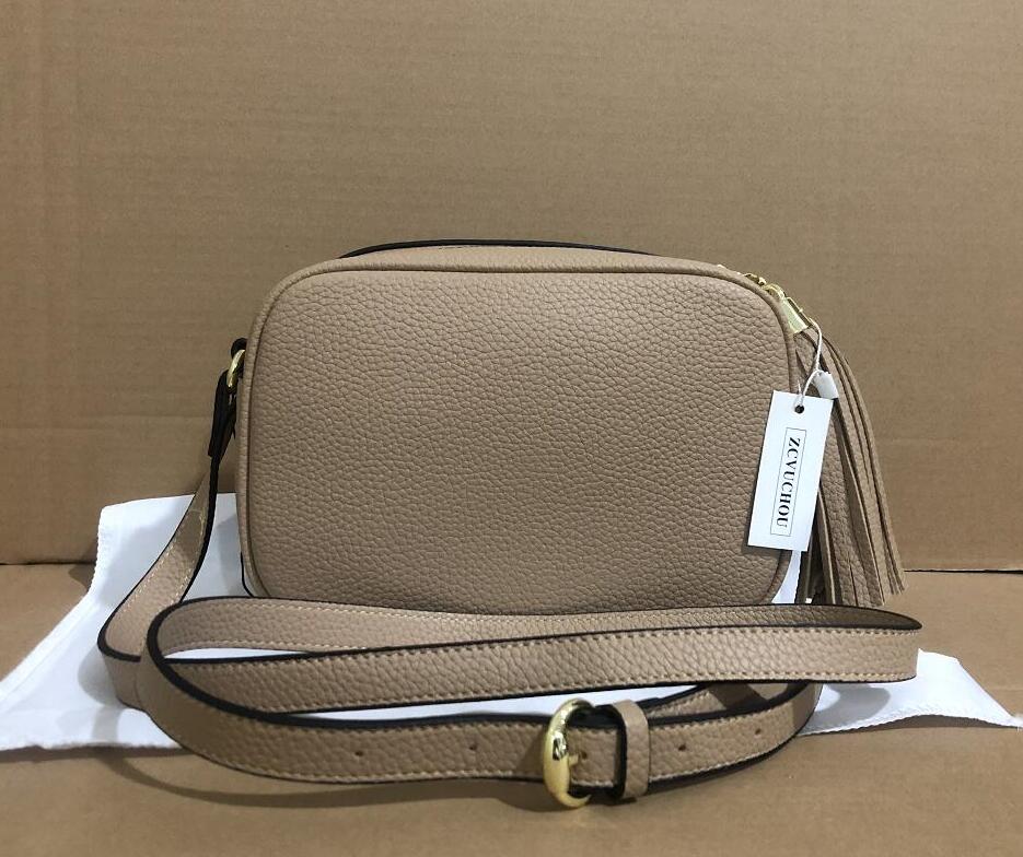 

5 colors lychee Women Leather Soho Bag Disco Shoulder Bag Purse with serial number 308364, Red