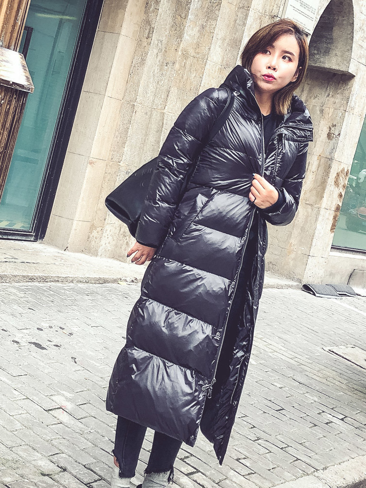 

2020 Women's Clothes Winter Korean Female Duck Down Long Doune Femme Hiver Jacket Abz9, Black one