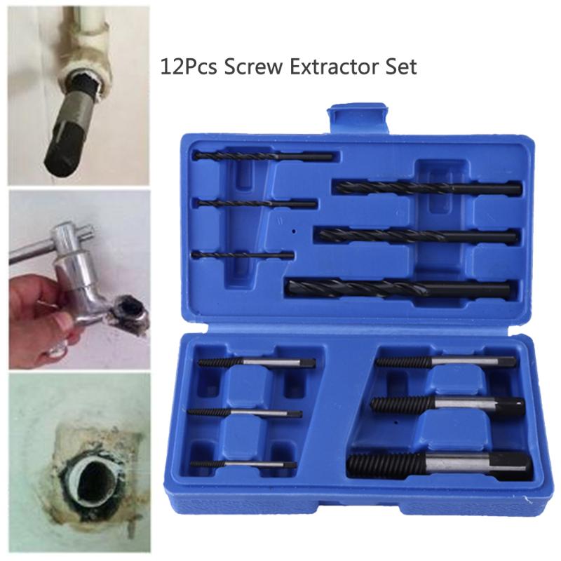 

12PCS drill extractor set (fine tooth black drill) Screw Extractor Set Screw Pullers Drill Bits Broken Stud Remover Tool