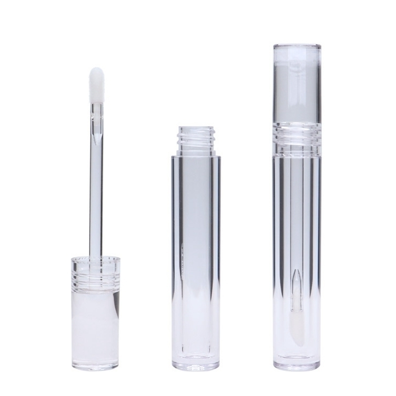 

Lip Gloss Tubes Empty 5ML Lipgloss Tubes Round Transparent Lip Gloss Tubes With Wand Empty Clear Lipstick Lip Glaze Tube Wholesale
