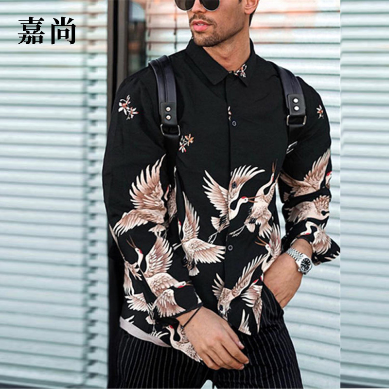

2021 New and Male Summer Fashion Cardigan Sleeve Shirt for Man AIK2, Black