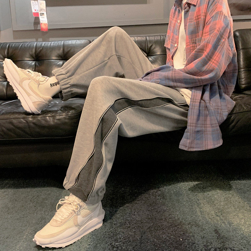 

2021 Male Autumn Thin New Winter Pants Versatile Wear TJCS, Gray.
