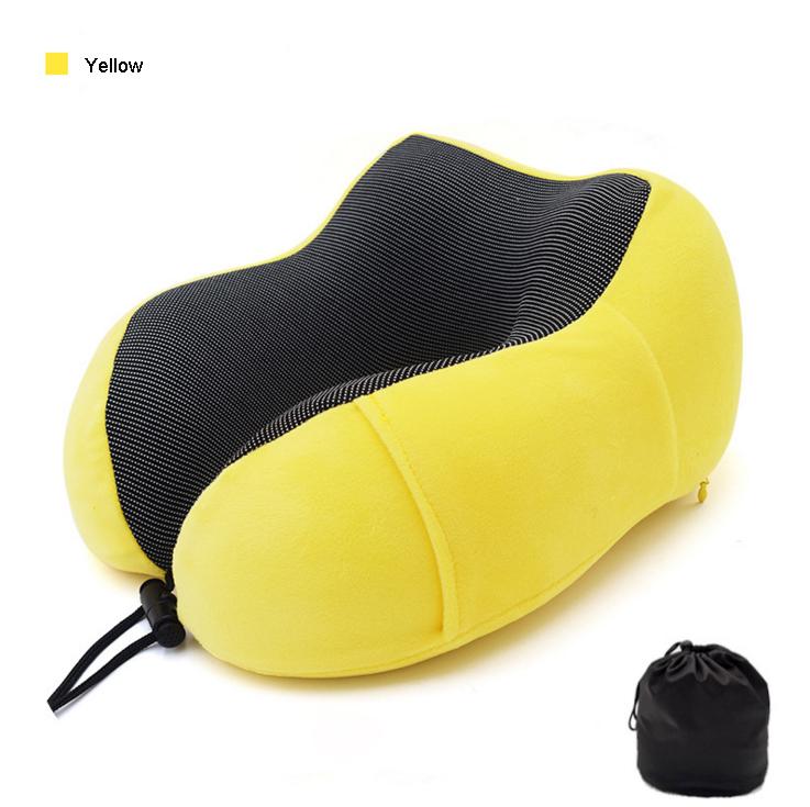 

1Pc Solid U Shape Memory Foam Pillow Soft Healthcare Air Travel Neck Pillow