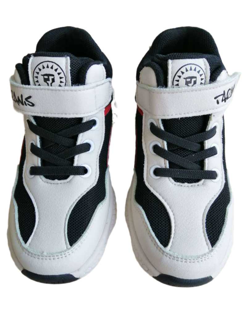 

Stylish black and white breathable, non-slip and wearable sneakers for Tylanus boys girls, Black sports shoes