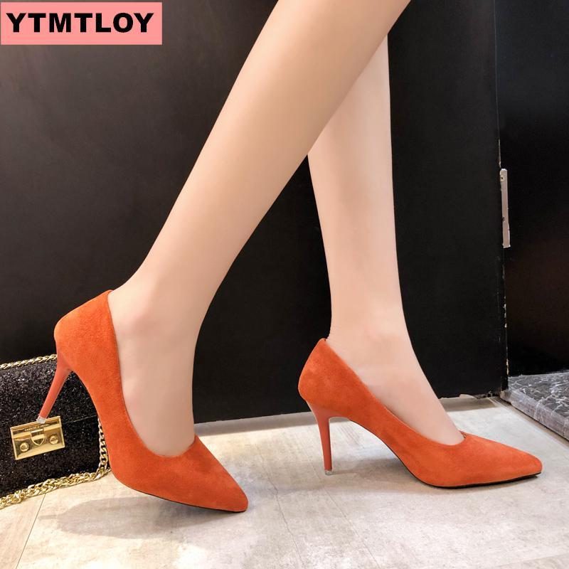 

2021 new fashion high heel ladies shallow shoes classic black red beige sexy prom wedding shoes stiletto pointed single, Green