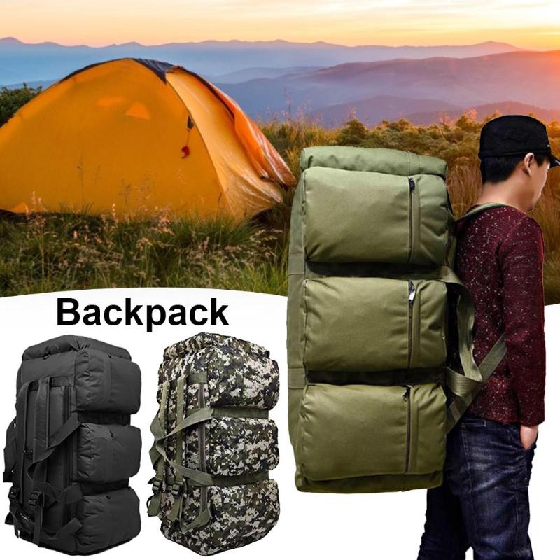 

600D Nylon Tactical Backpack Mountaineering Bag Large Capacity Outdoor Camping Hiking Luggage Tent Bag, Army green