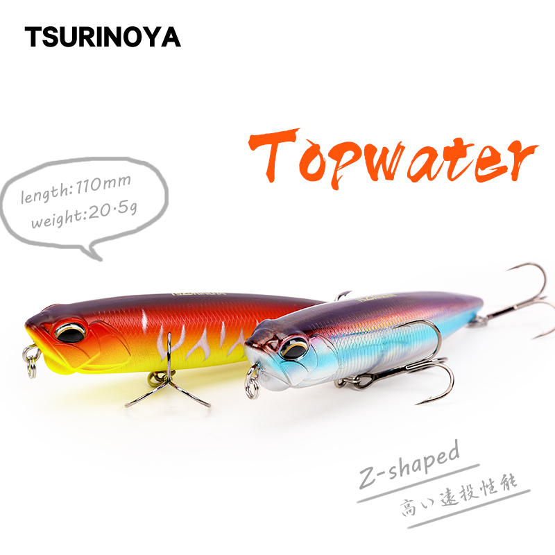 

TSURINOYA DW58 Floating Pencil Fishing Lure Set 110mm 20.5g 3pcs Top water Pencil Z-walk Articial Pencil Wobblers Bass Snakehead 201104