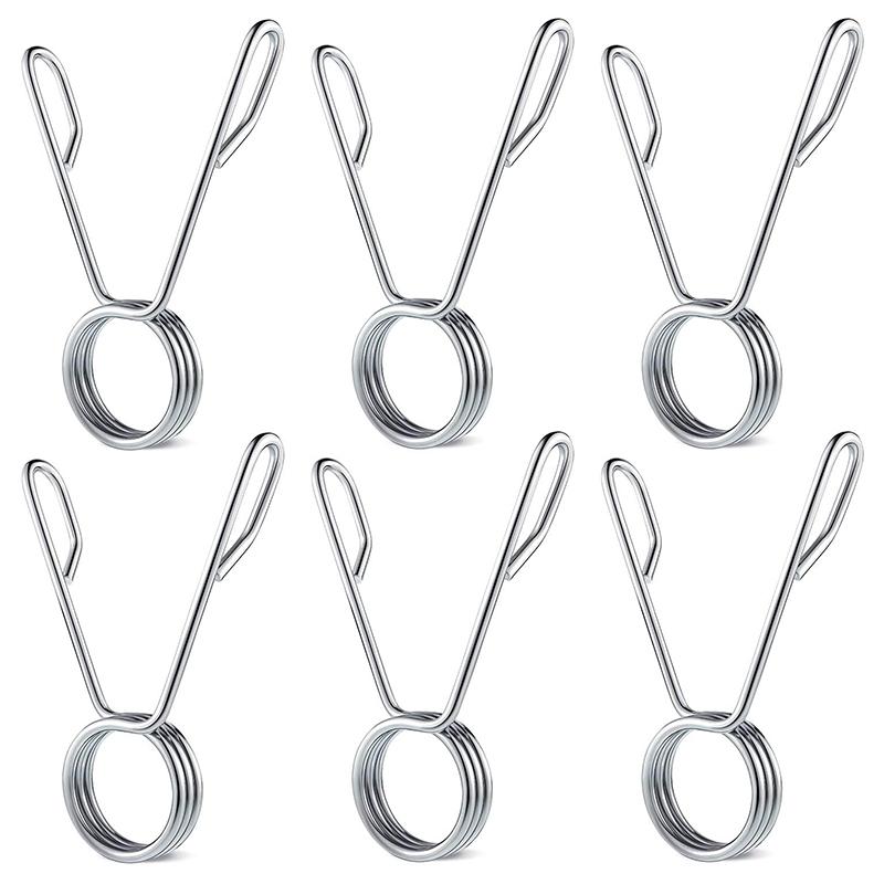 

6 Pieces of 2 Inch Dumbbell Spring Clip Weightlifting Collar Clip Barbell Spring for Weightlifting Fitness Training, Silver
