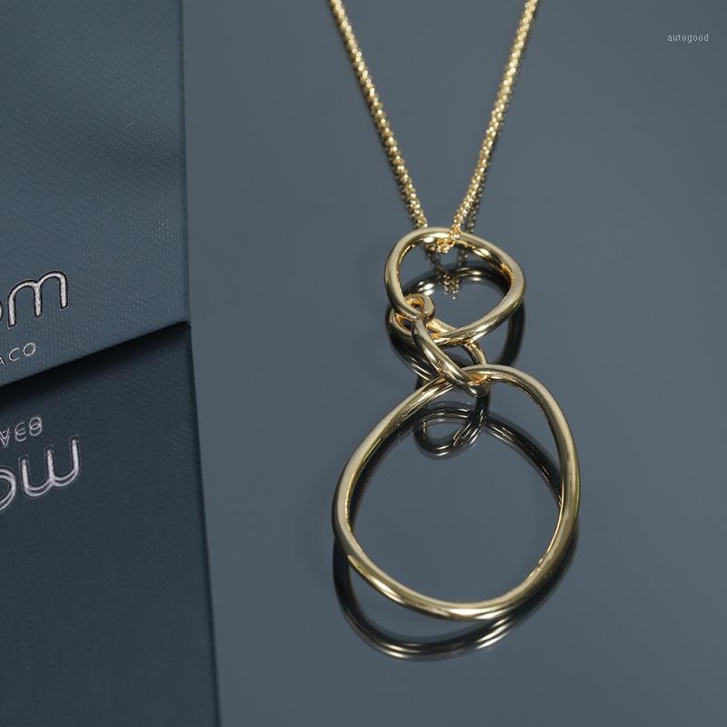 

Pendant Necklaces 2021 Arrival Morocco Irregular Gold Hoop Necklace Brand Original Chain Women Girl Gift1