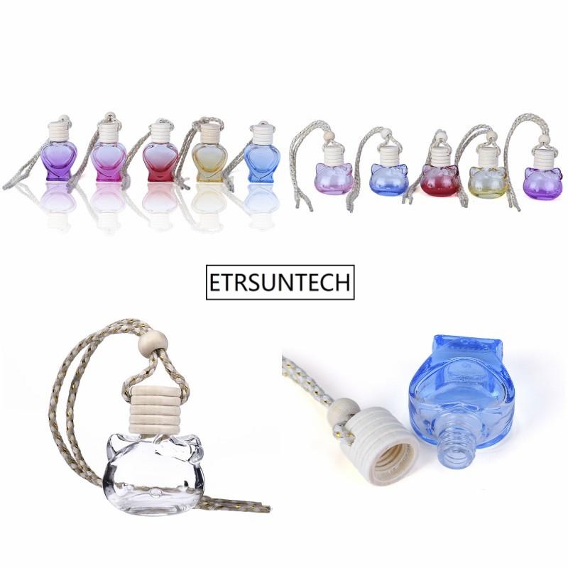 

100pcs 8ML 10ML Clear Glass Cosmetic Beauty Perfume Refillable Car Hang Bottles,Pendants Decorations Scent Package Gifts F2380