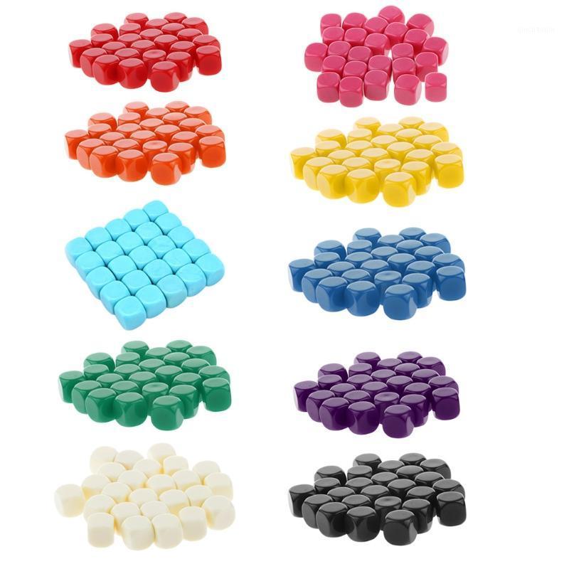 

20pcs 16mm Dice Filleted Corner Blank Dice 6 Sided DIY Engravable Teaching 24BD1