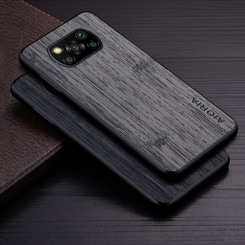 

Cases for Xiaomi Poco X3 NFC Pro X3 GT funda bamboo wood pattern Leather phone cover Luxury, Cyan