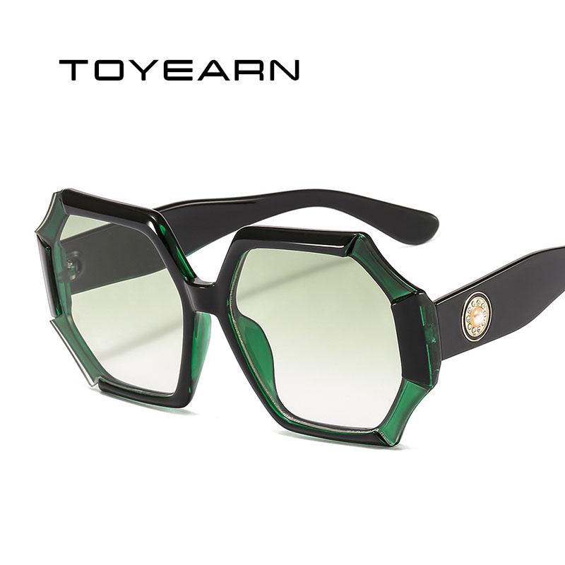 

Vintage Fashion Oversized Flower Sunglasses Women Designer Big Pearl Frame Gradient Sun Glasses For Female UV400