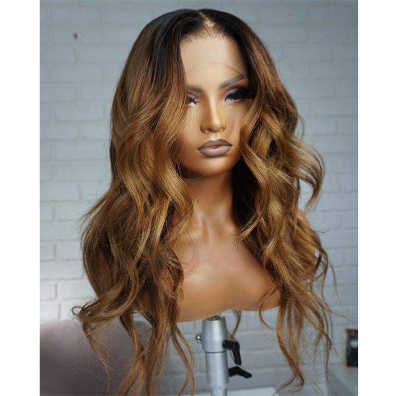 

Body Wave Brazilian Hair U Part Wig Long Ombre Blonde Swiss lace Wig 13x4/6 Lace Part For Black Women With Baby Hair