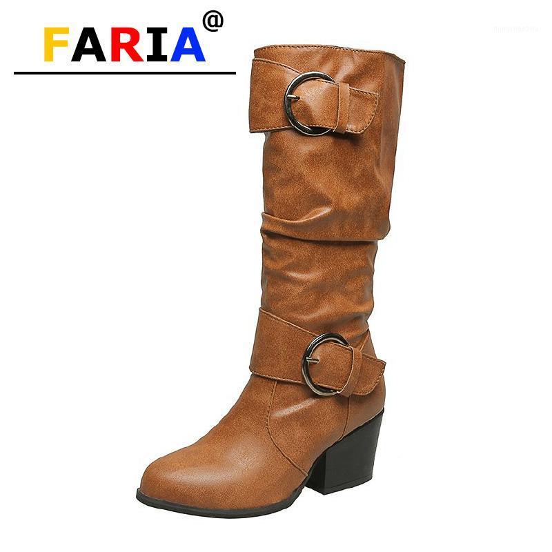 

35-43size 2020 fashion high heel 7cm fur leather boots women short plush Slip-On Square Spring/Autumn botas mujer Pointed Toe1, Black