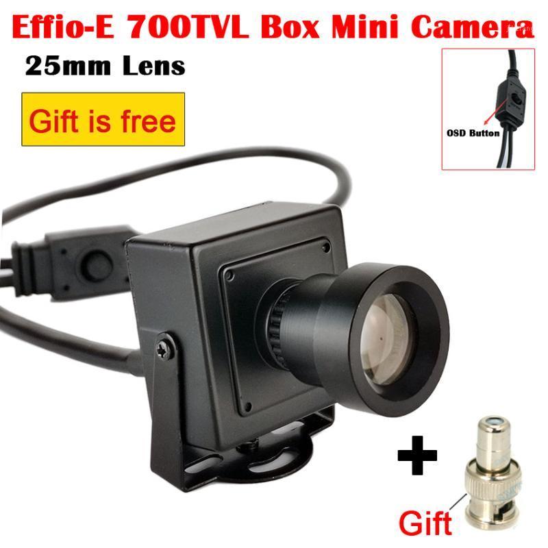 

New Mini CCTV Camera High Resolution 700TVL Sony Effio-E 25mm Board Lens CCTV Security Box Color Mini Camera with osd menu cable1