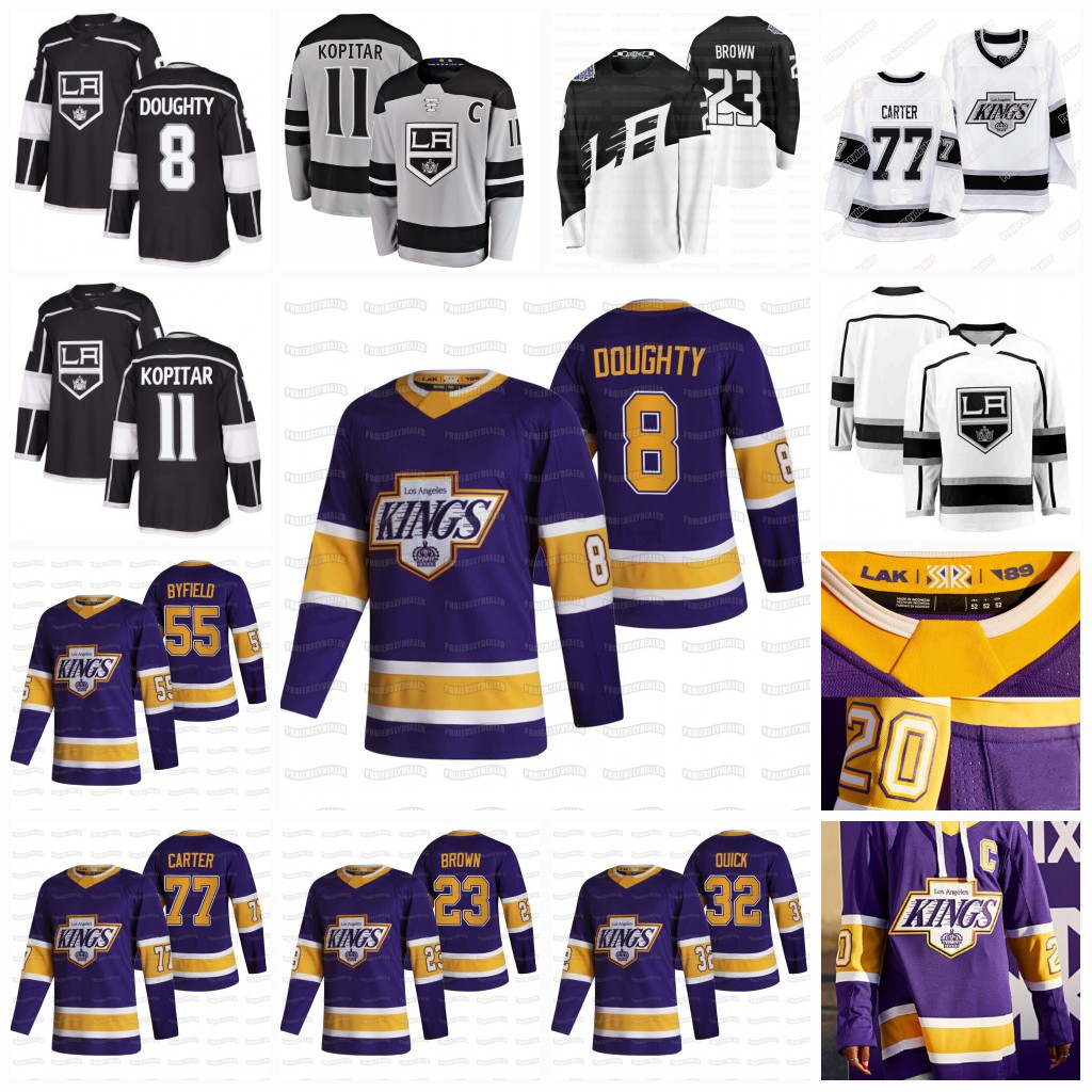 

Los Angeles Kings 2021 Reverse Retro Jersey Jonathan Quick Anze Kopitar Drew Doughty Phillip Danault Martinez Clifford Pearson Viktor Arvidsson Alexander Edler, 2020 stadium series jersey womens s-xxl