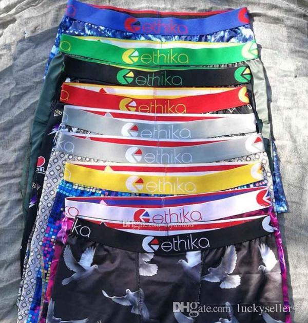 

Designer brand Ethika Mens Boxer men Underpants Brief For Man UnderPanties Sexy Underwear Mens Boxers Cotton Underwears Shorts Male6535, Maxied color