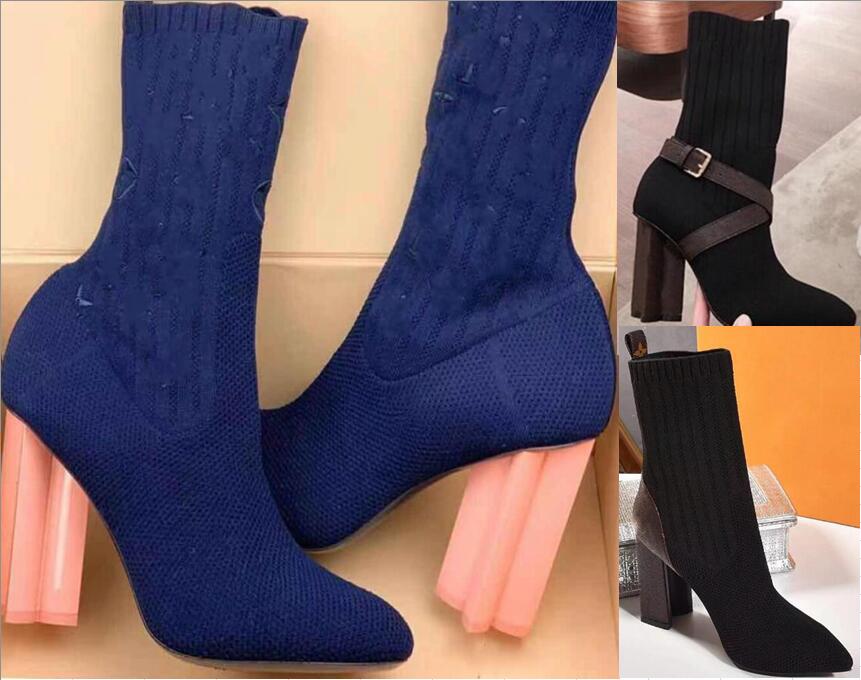 

Original Style High quality Women Boots Silhouette Ankle Boot Black martin booties Stretch High Heel socks boots Winter Women Shoes, Need other colors contact seller