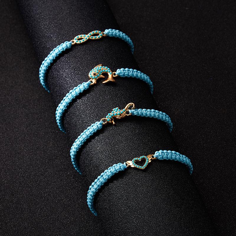 

Noter Fashion Weave Thread Bracelets For Women Girl Cute Starfish Heart Braslet Lovers Braclet Gift For Girlfriend Pulseira