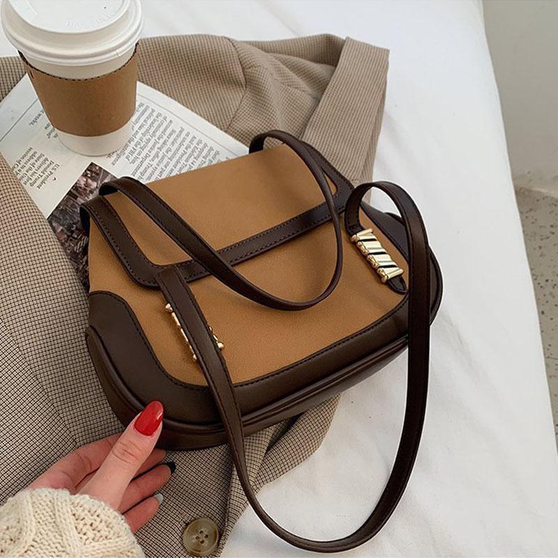 

Vintage Matte PU Leather Handbags for Women Luxury Ladies Shoulder Bags 2021 Trending Women's Lady Designer Underarm Bag, Black