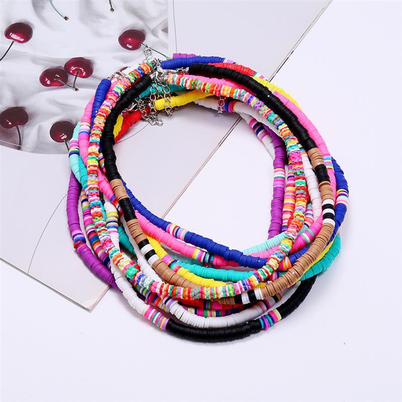 

coxeer 1pc Bohemian Style Bead Necklace Fashion Beach Party Dress Up Necklace Bead Choker Jewelry Accessories For Women Girls