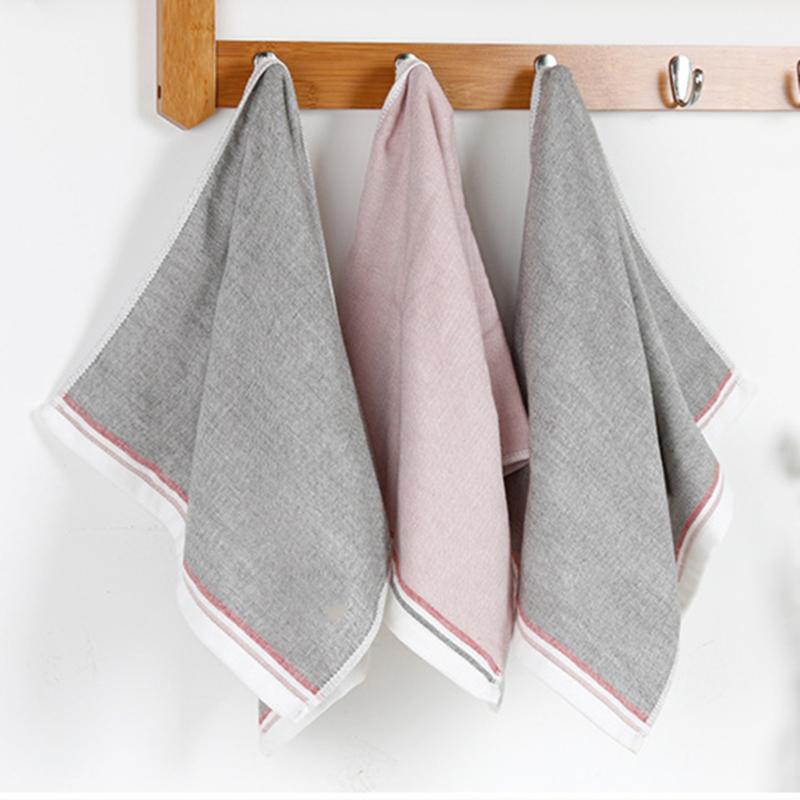 

Classical British Fashion Cotton Towel Solid Color Breathable Household Bathroom Wash Towel, Gray