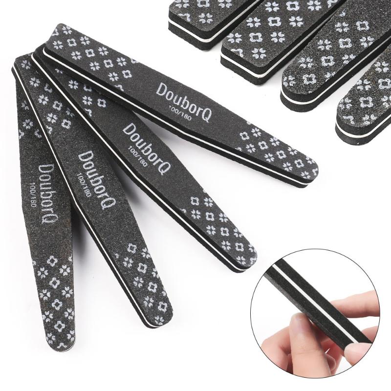 

5pcs Professionl 100/180 Grit G Round Curved Nail Art Care Sanding UV Gel Polish Manicure Nail Files Buffer Tools Sets