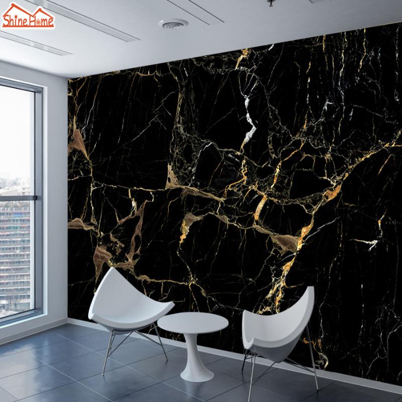 

8d Silk Black Gold Marble Mural Photo Wallpaper 3d Contact Wall Paper Papers Home Decor Wallpapers for Living Room TV Murals Art, 3d embossed material