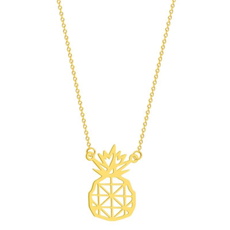 

Pendant Necklaces Stainless Steel Fashion Choker Necklace Link Chain Pineapple Fruit For Women Party Gift