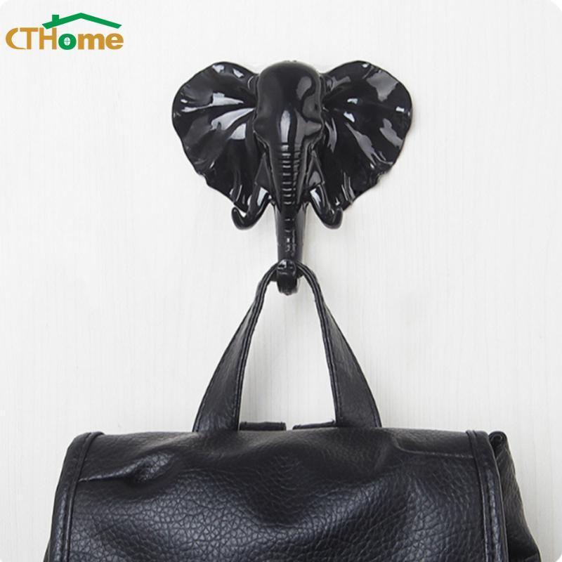 

Elephant Head Animal Wall Door Clothing Hooks Display Storage Racks Self Adhesive Towel Hanger Bag Keys Holder Creative Decor1