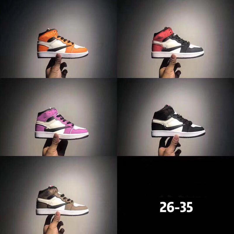 

BABY kid TS 1s Cactus kids basketball shoes Travis Scotti High OG 1 TS sneakers outdoor sports Youth Junior Children Trainers 26-35