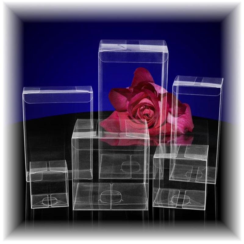

20PCS Clear PVC Box Packaging Boxes Wedding Christmas Gift Box Small Transparent Plastic Square Beauty Storage