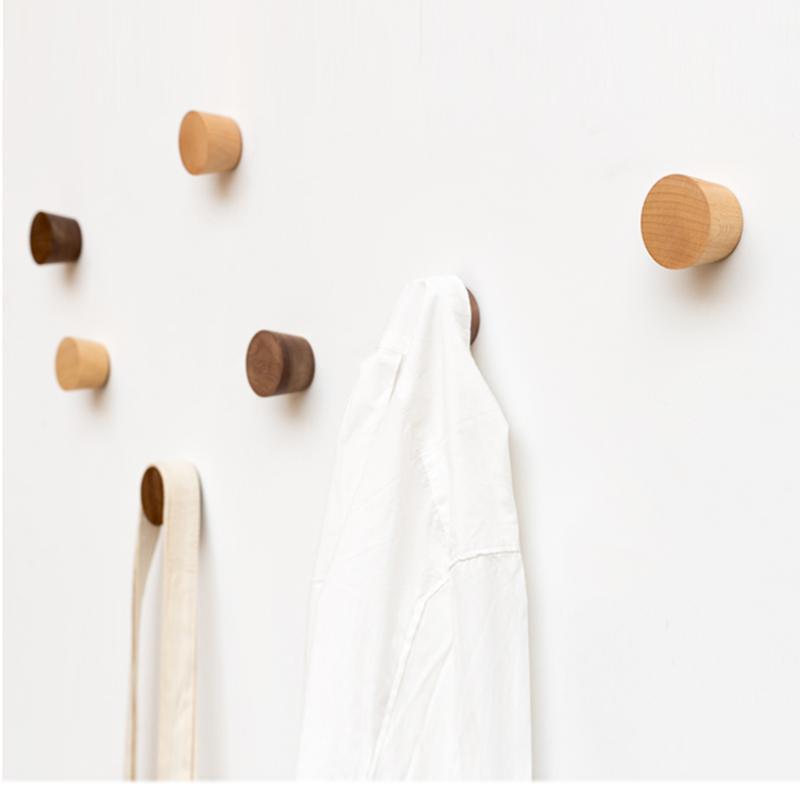 

Creative Wall Colour Painting Wood Hook Hanger Hat Coat Door Clothes Rack Decorate European and