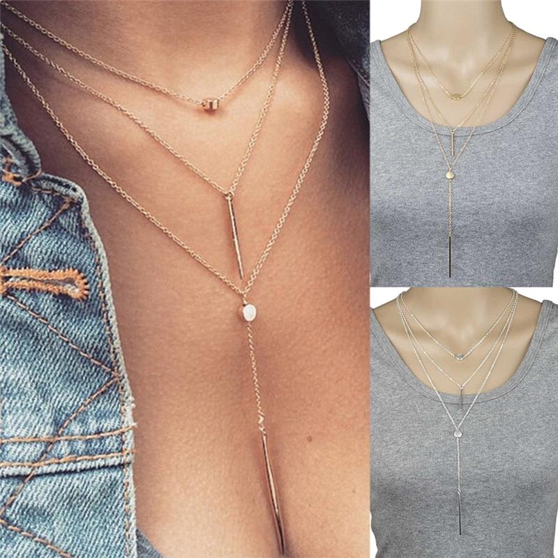 

3 Layer Small Dots Delicate Necklaces Gold Silver Plated Elegant And Leisure Design For Women Gifts Women's Sexy Necklace