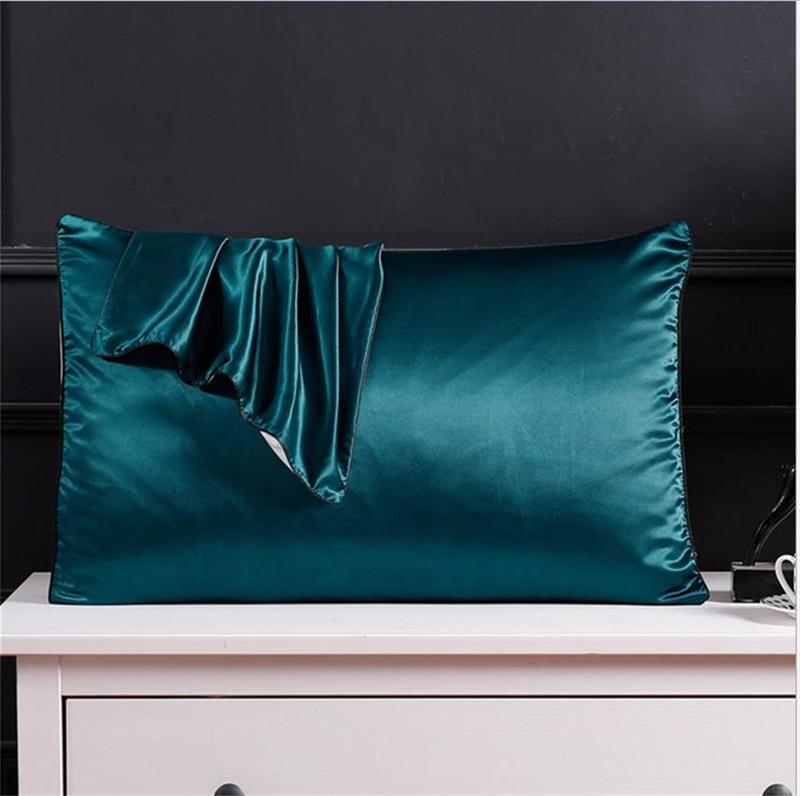 

445x705mm Satin Silk Throw Pillow Cover Rectangle Silky Pillowcase Ice Silk Comfort Soft Pillowcases Multi-Color Cushion Cover