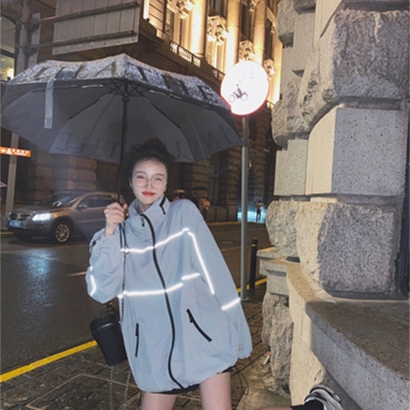

a 2021 New Chunky Reflective Raincoat Autumn Woman and Man Kpop Fashion WIYW