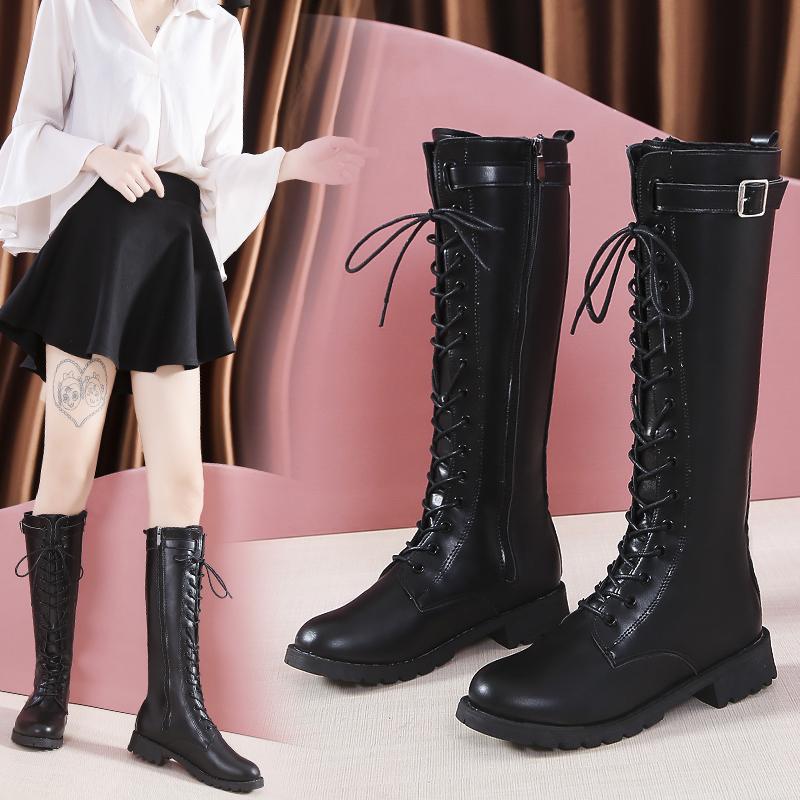 

2020Hot Women Boots Slim Sexy Over-The-Knee Boots Fashion Suede and PU Thigh High Female Winter Bota35-43, Black