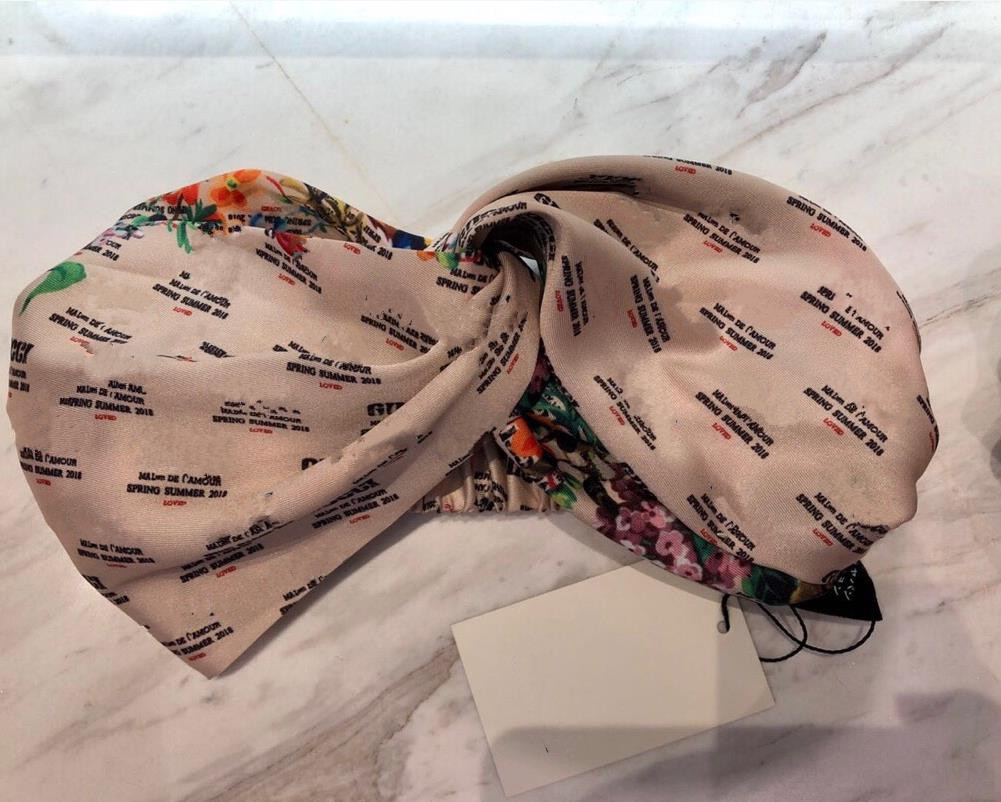 

Hot Elastic Turban Silk Headbands Hair Bands For Women High Quality Designer Floral Yoga Headwrap Headband Hair accessories Dropship